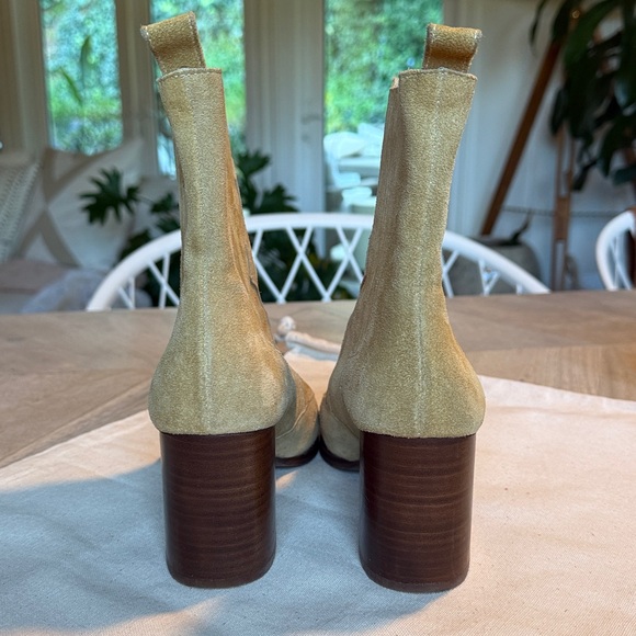 SÉZANE Frankie Mid Heel Boots in Tan Camel Suede Leather sz US 7 / FR 8 EUC - Picture 9 of 15